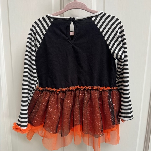 Little Lass 3T Girls Black & Orange Girls Halloween Fall Cat Long Sleeve Top - Picture 4 of 5
